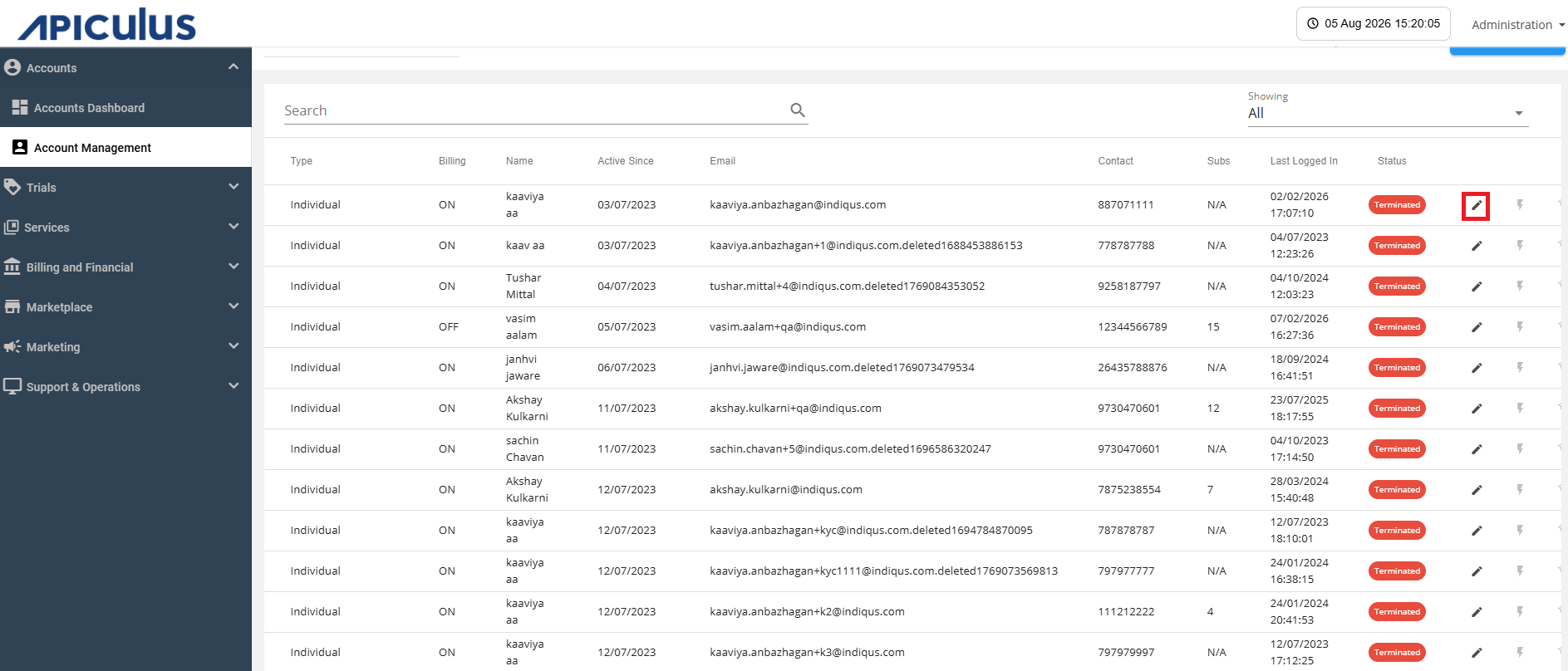 Account management
