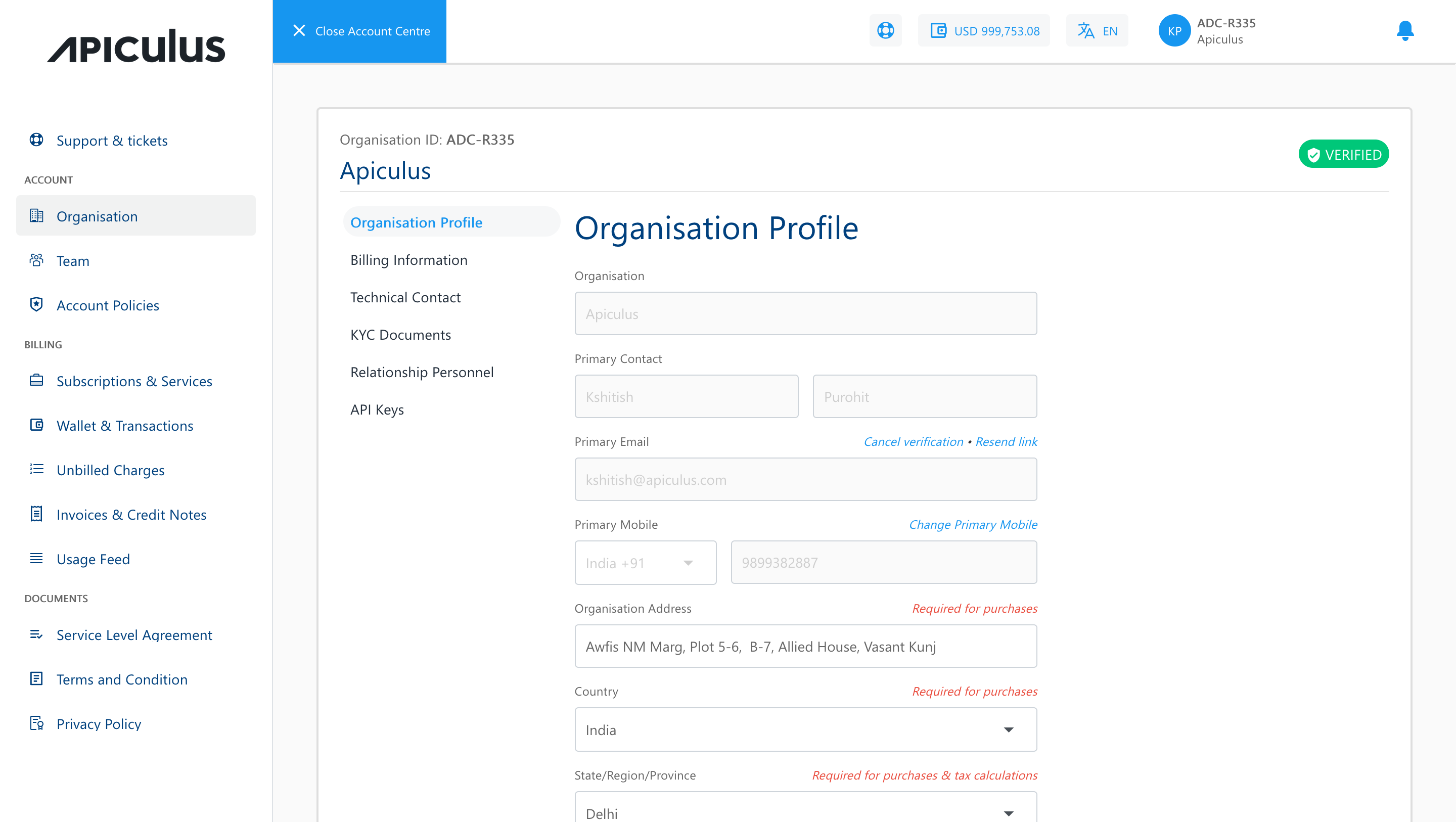 Account Profile