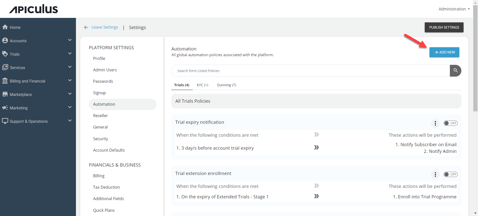 Configuring Automation Policies