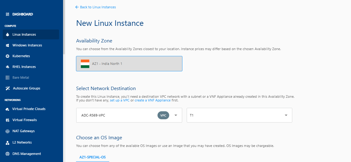 Create Linux Instance