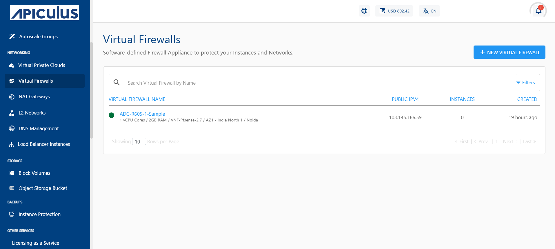 Creating a Virtual Firewall