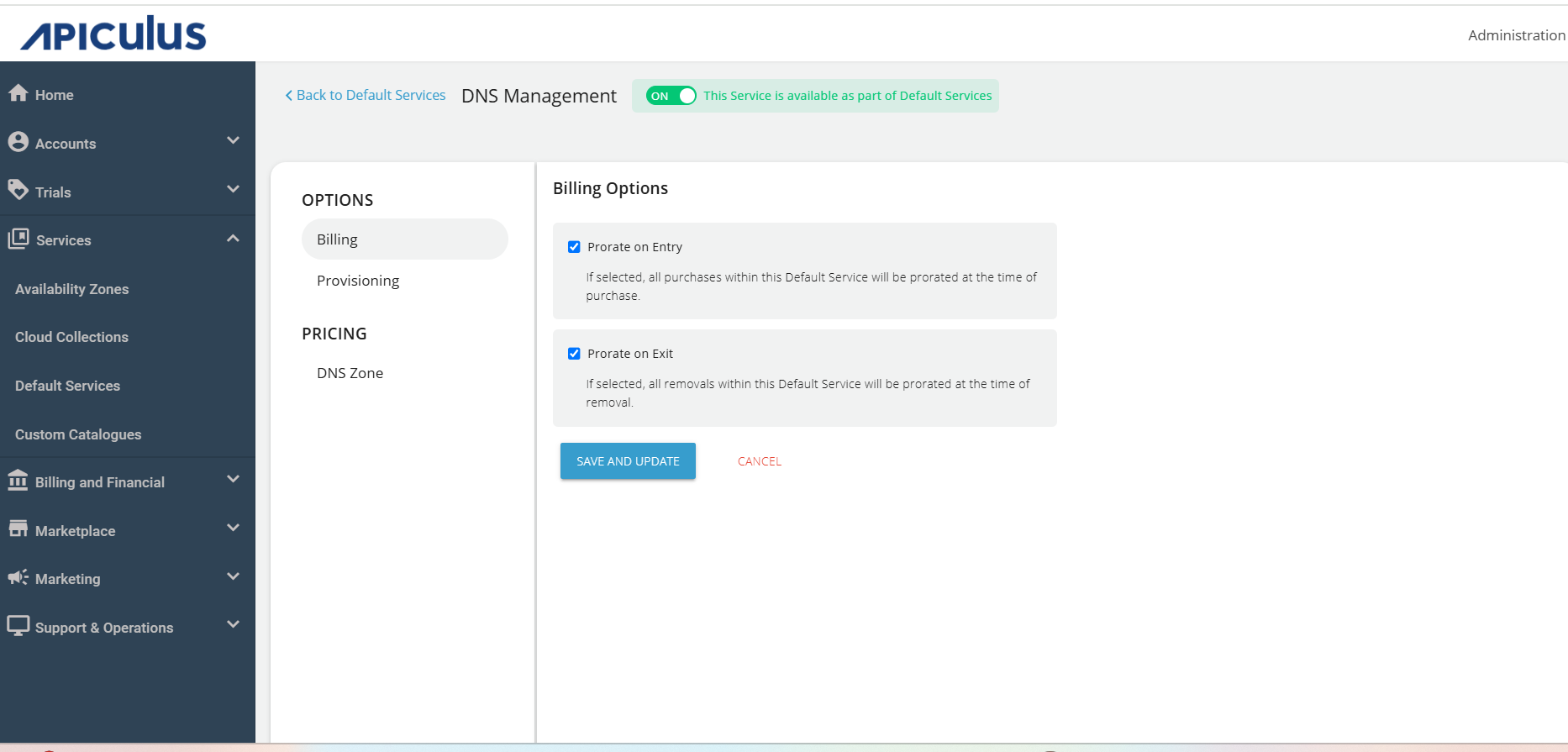 Billing Options