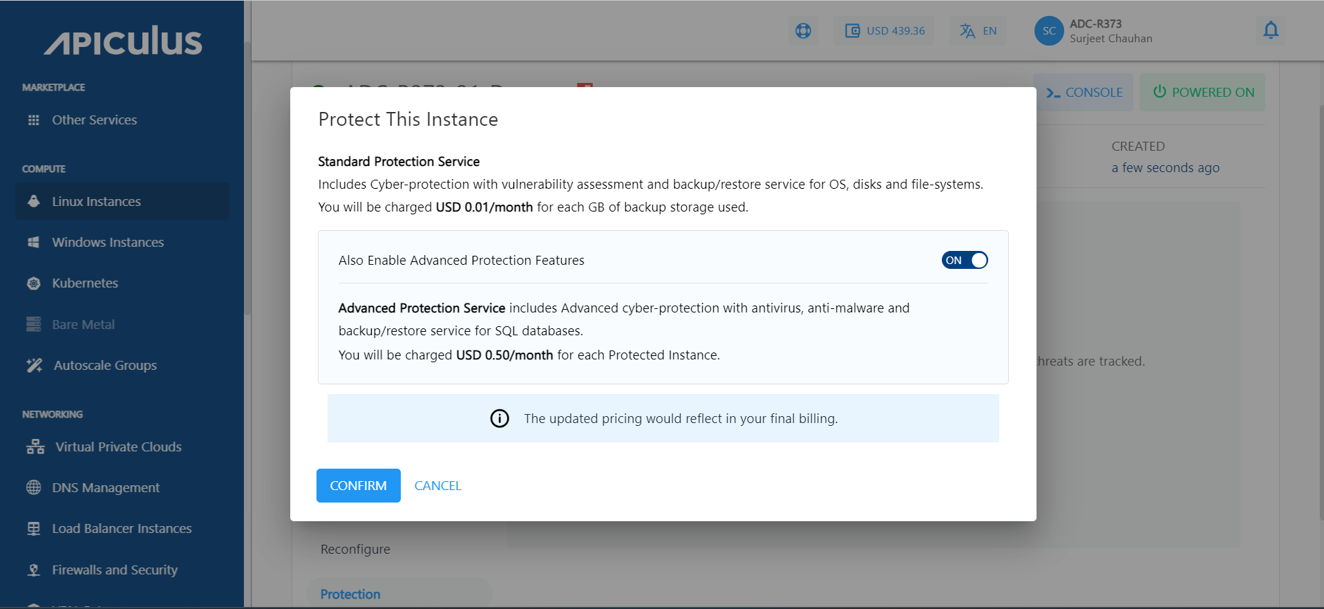 Enabling Instance Protection