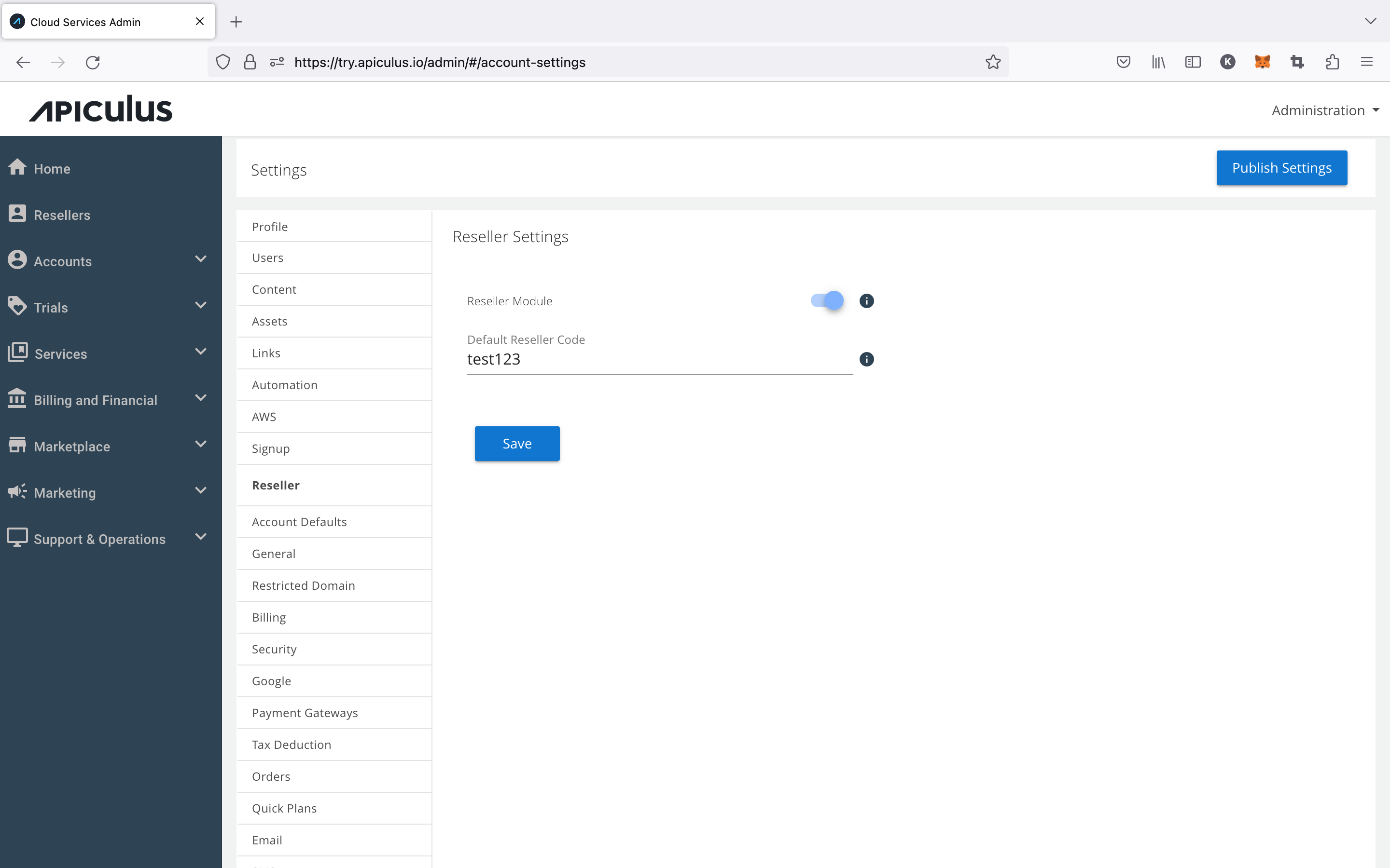 # Enabling Reseller Module