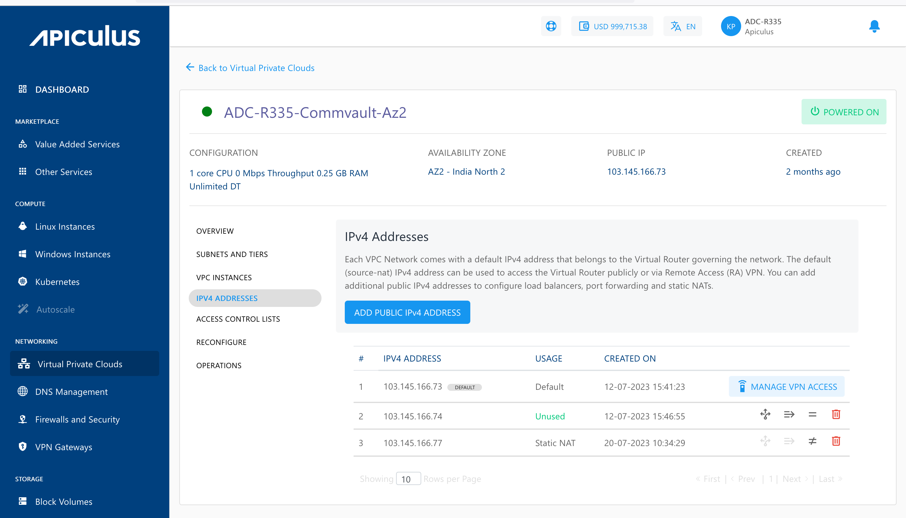 IPv4 Addresses and VPC