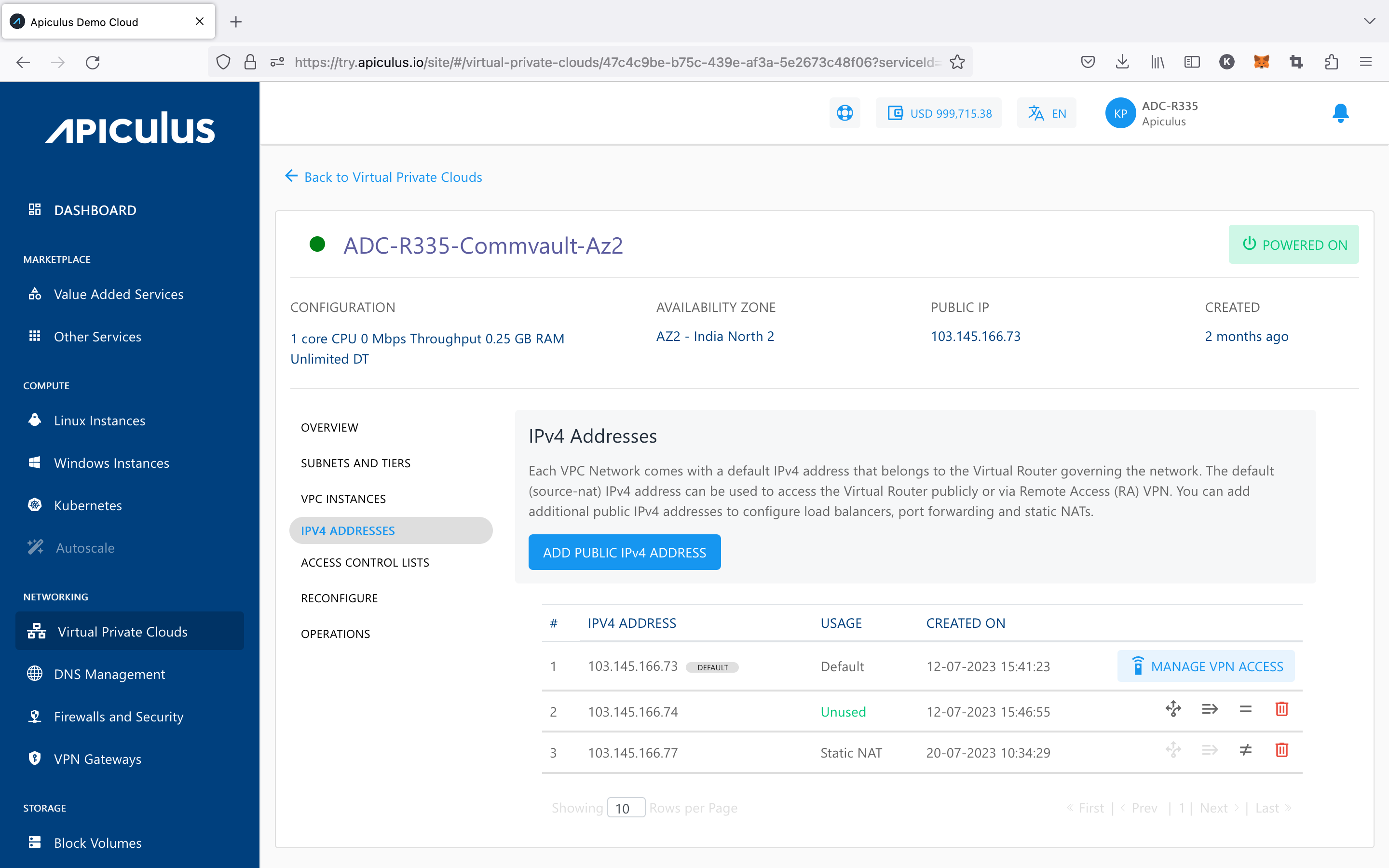 IPv4 Addresses and VPC