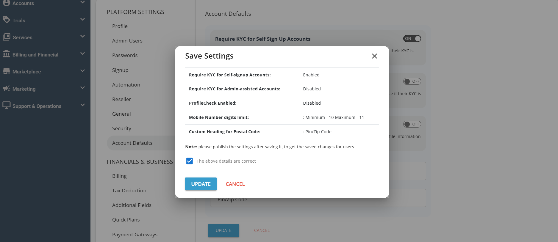 Working with KYC and Account Verification