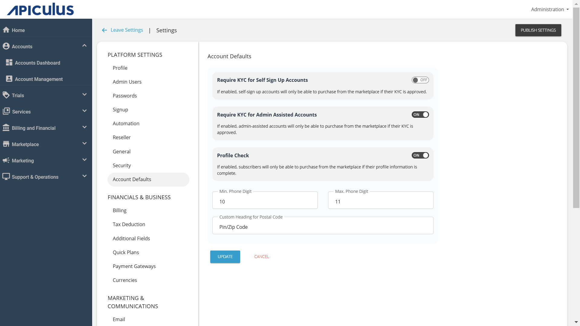 Working with KYC and Account Verification