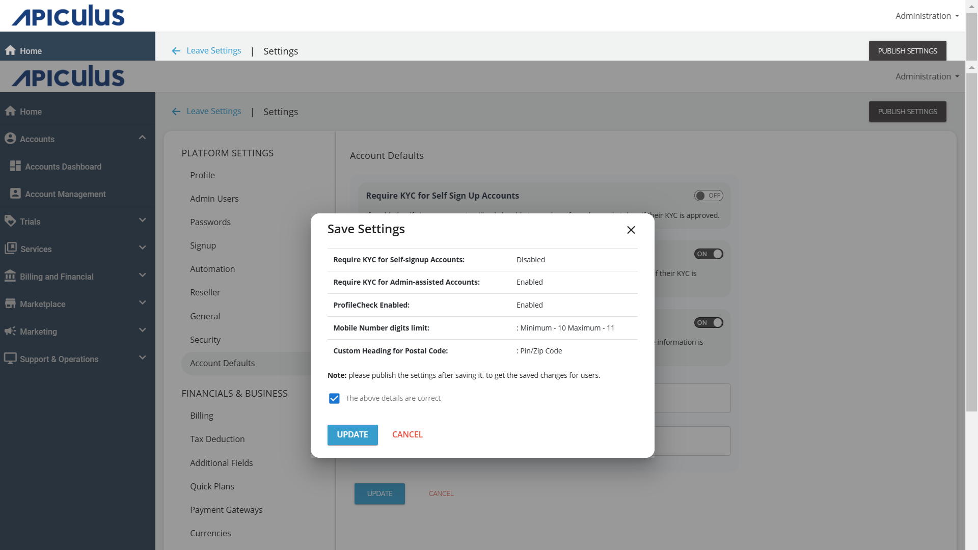 Working with KYC and Account Verification