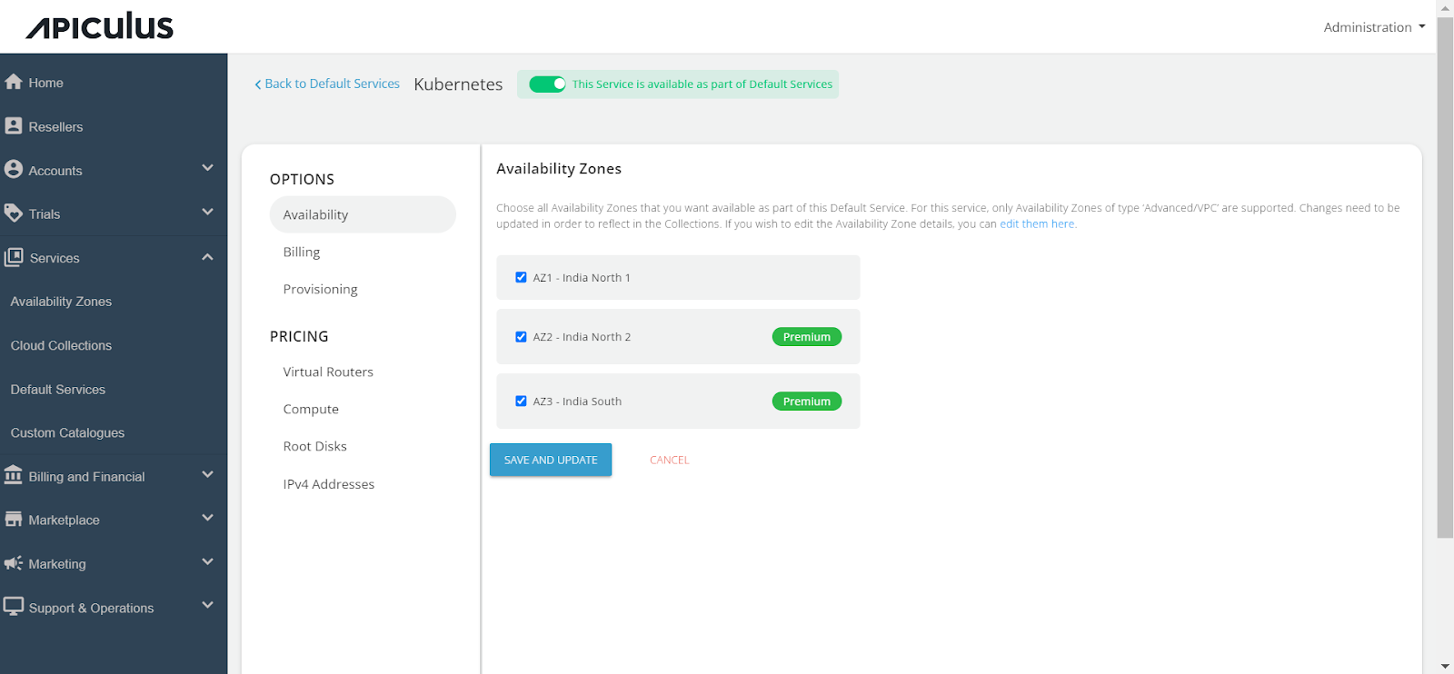 Configuring Kubernetes Service