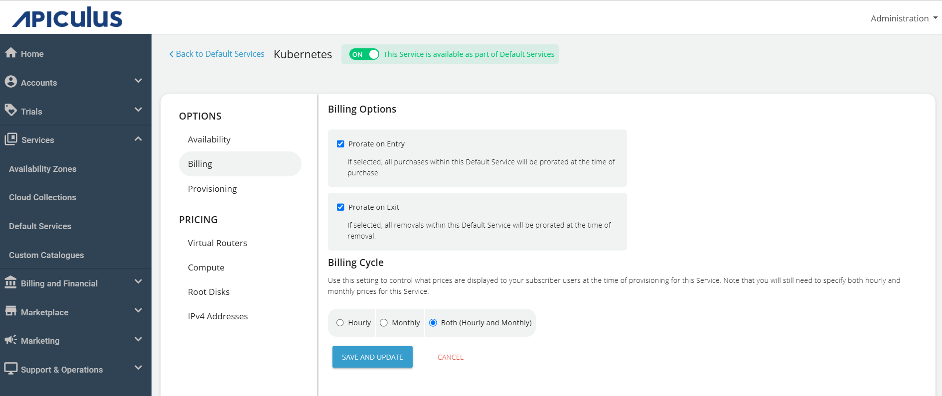 Configuring Kubernetes Service