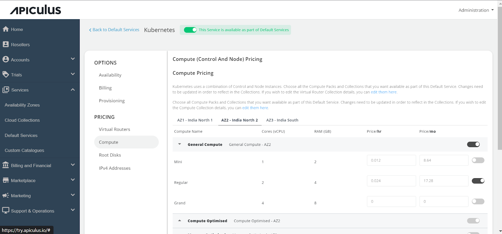 Configuring Kubernetes Service