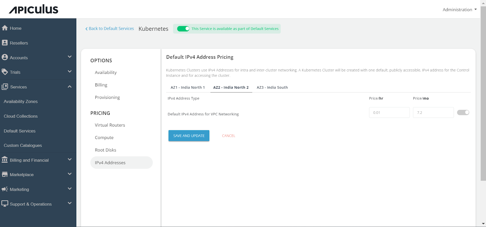 Configuring Kubernetes Service