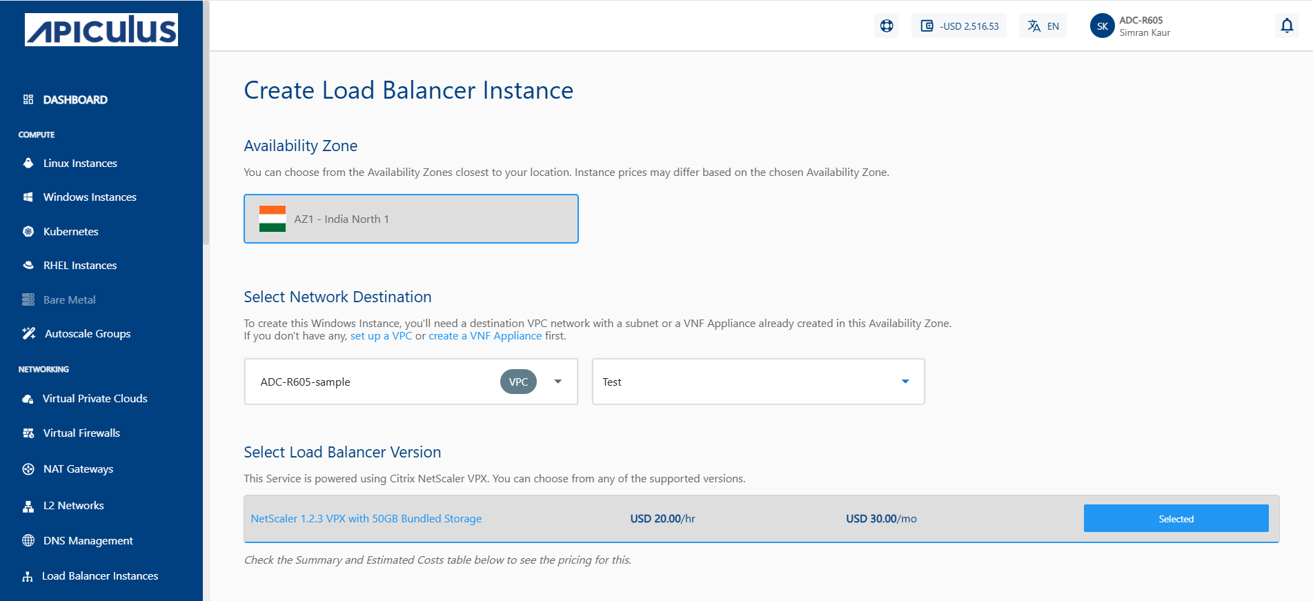 Load Balancer Instances