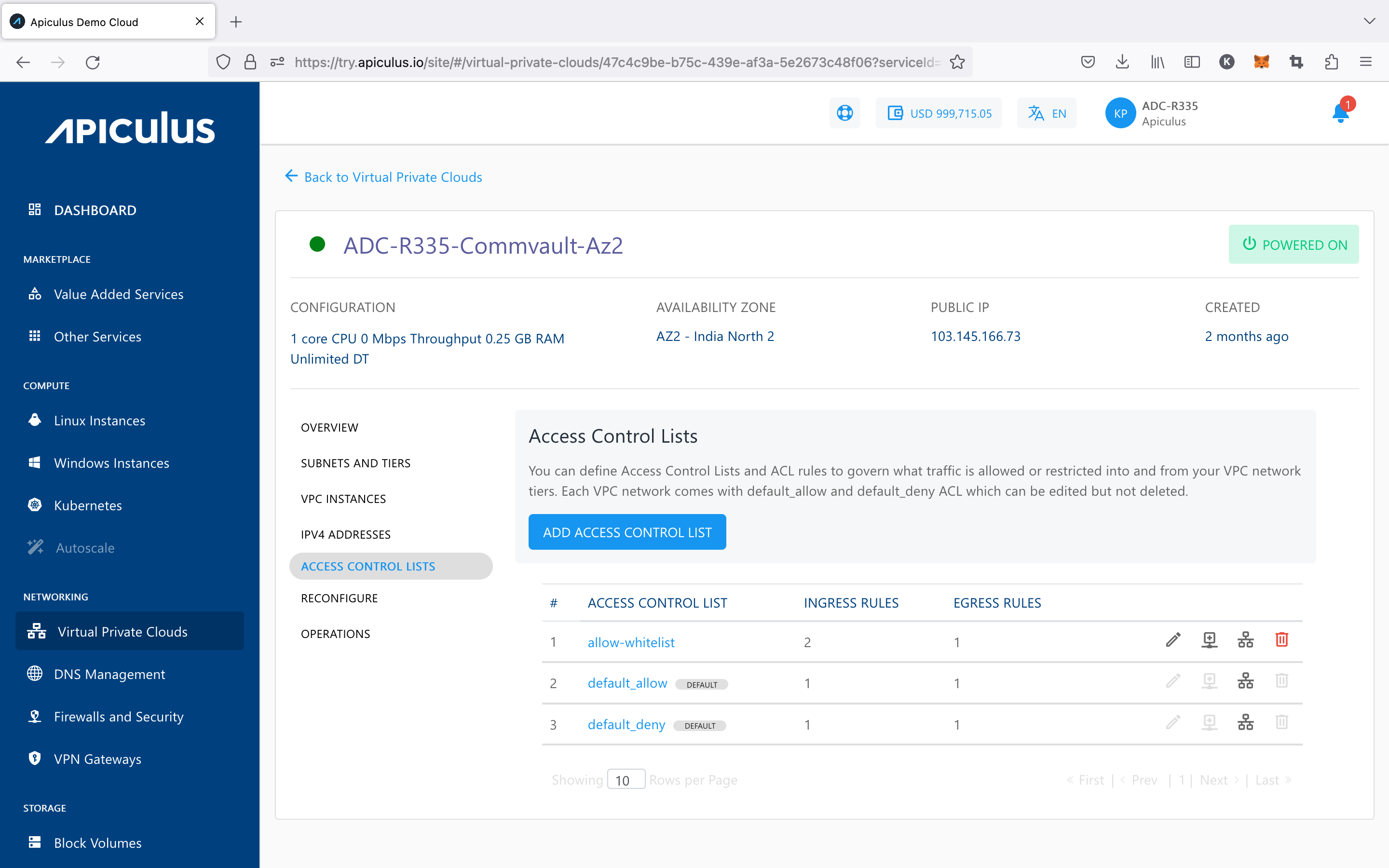 Managing Access Control on VPC Subnets