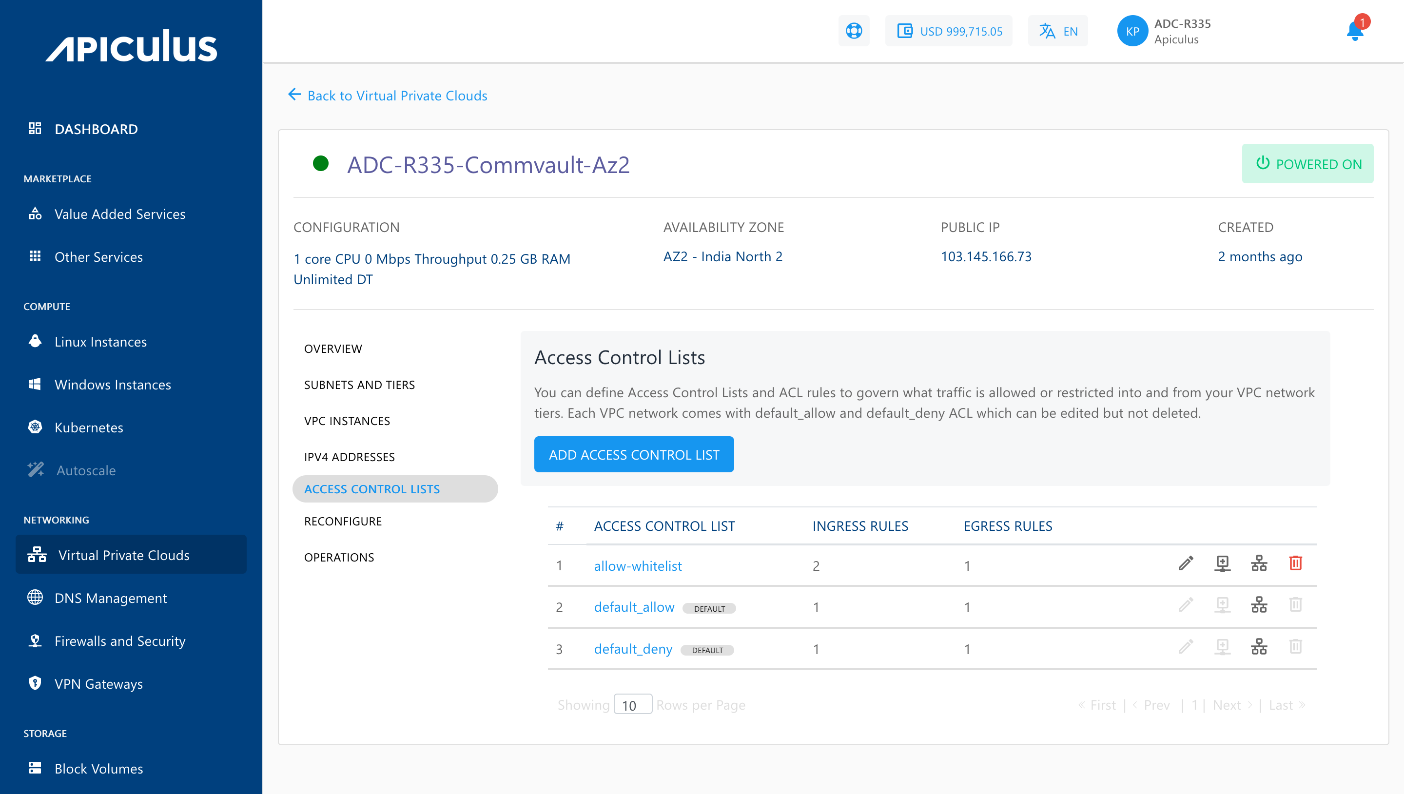 Managing Access Control on VPC Subnets