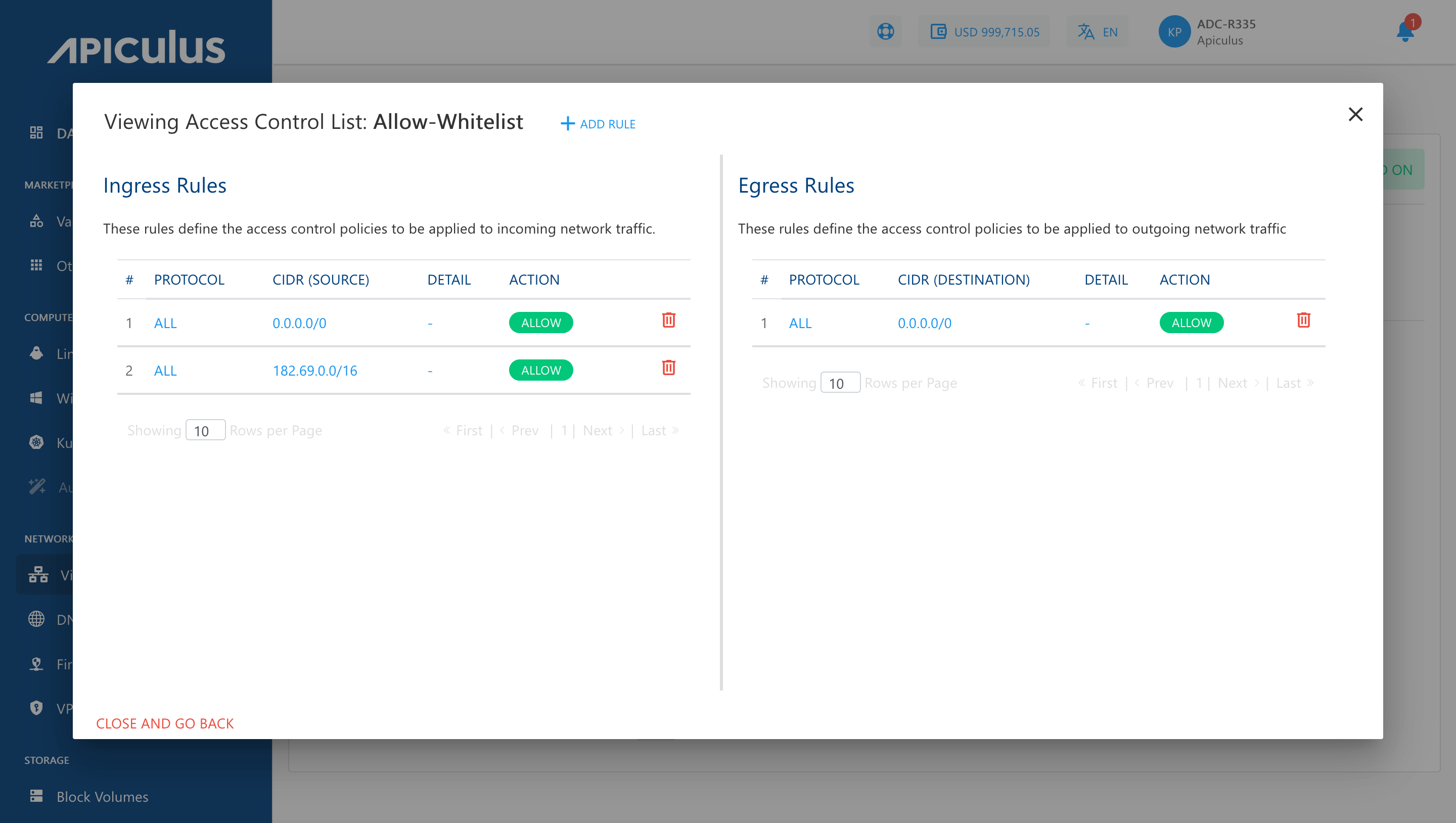 Managing Access Control on VPC Subnets