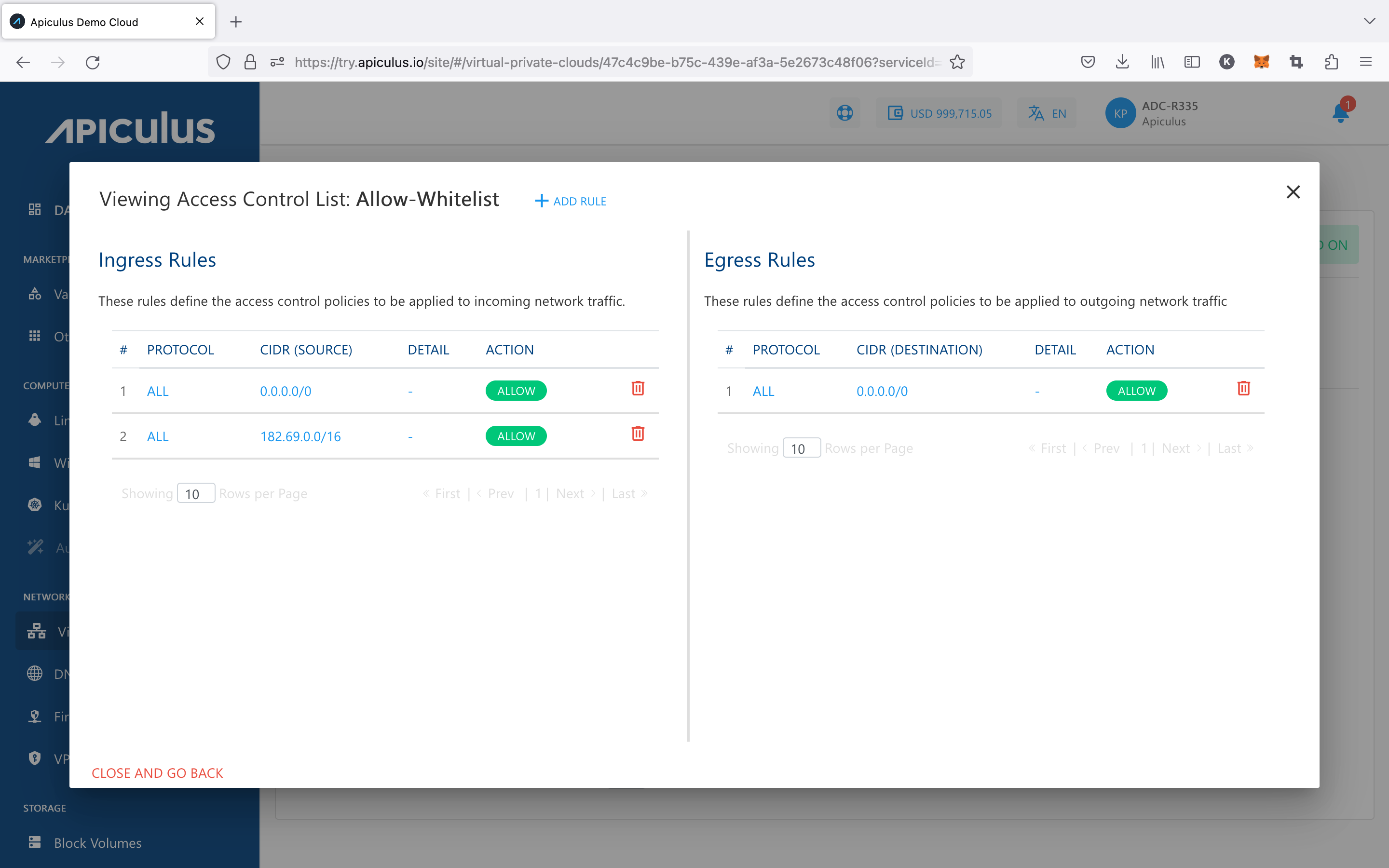 Managing Access Control on VPC Subnets