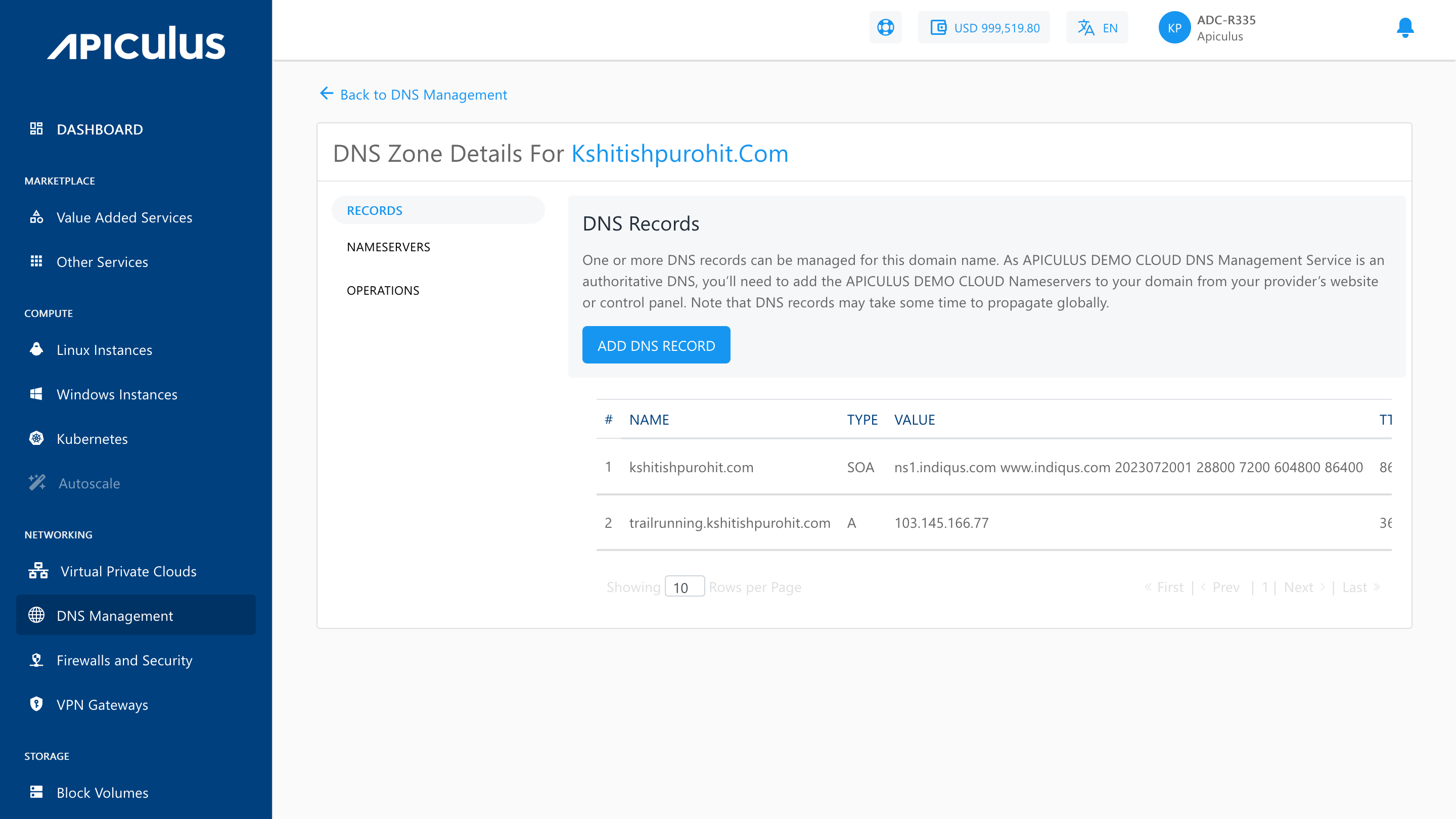 Managing DNS Records