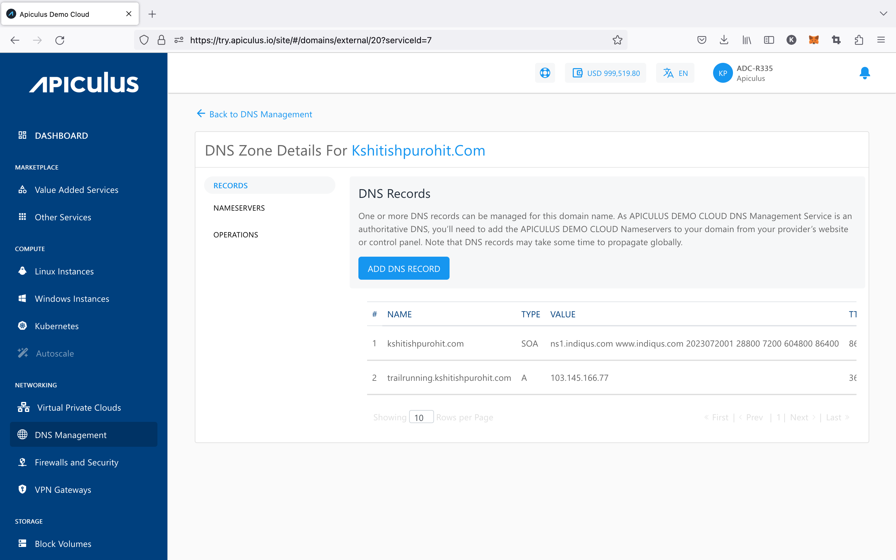 Managing DNS Records