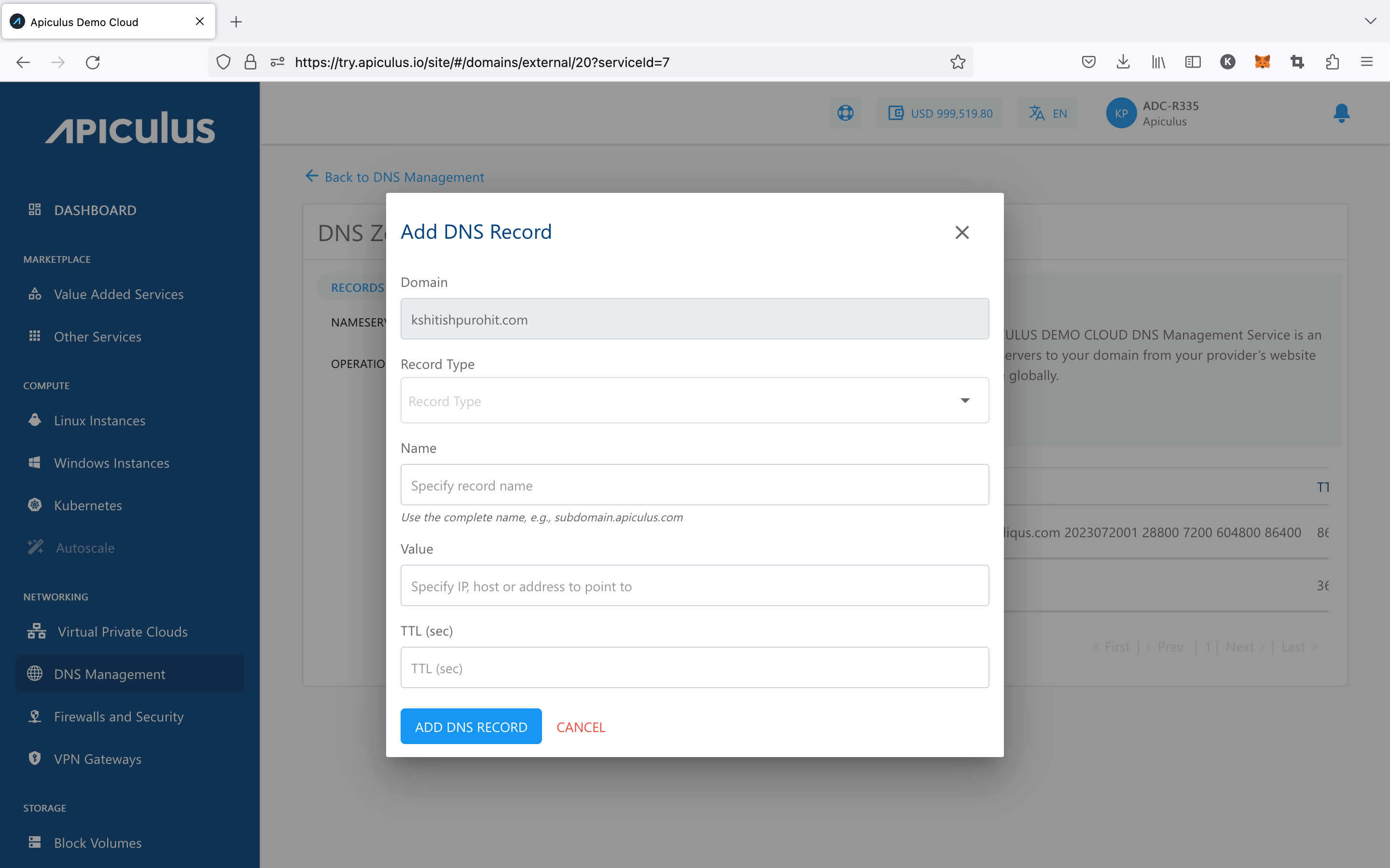 Managing DNS Records