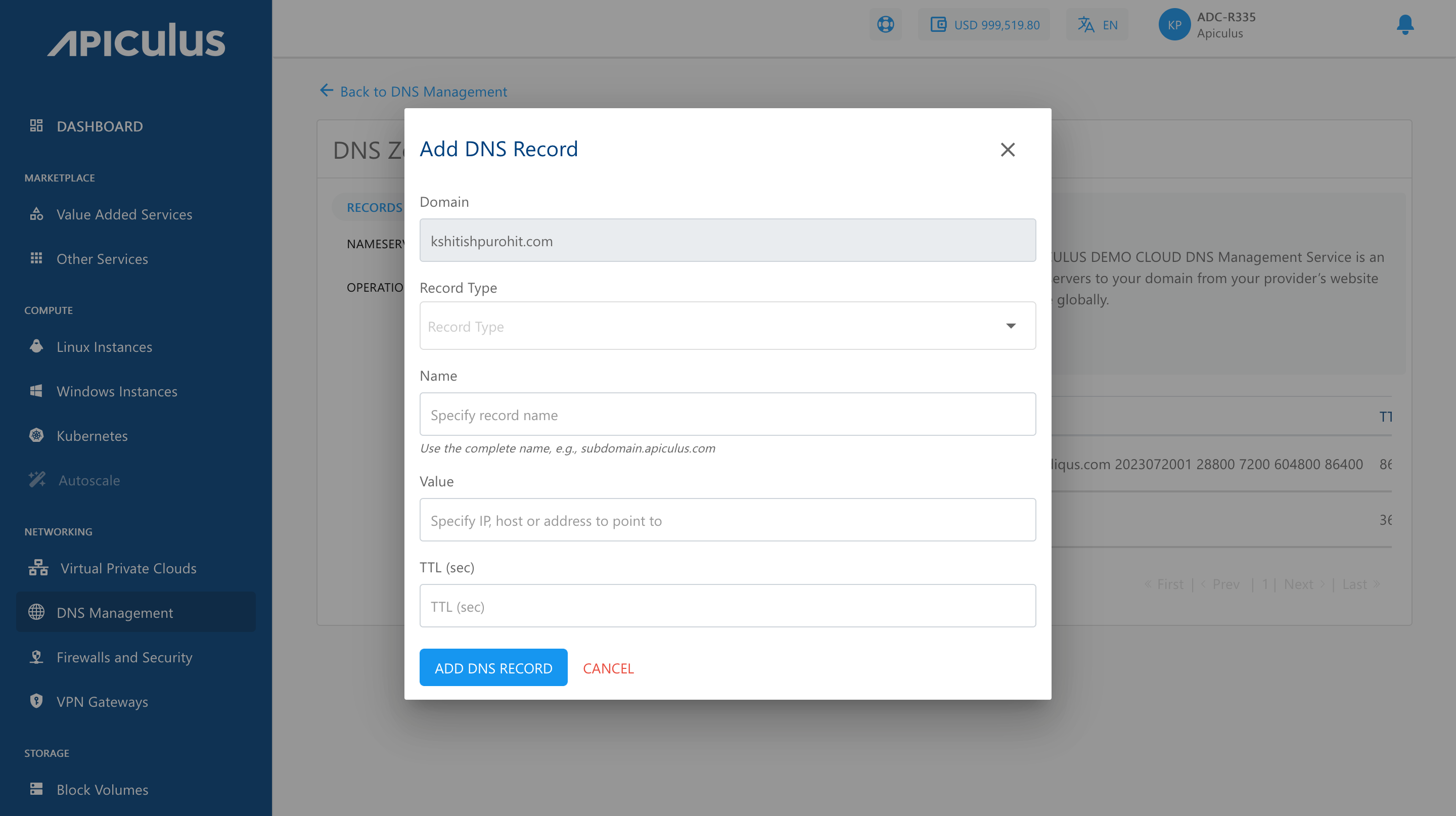 Managing DNS Records