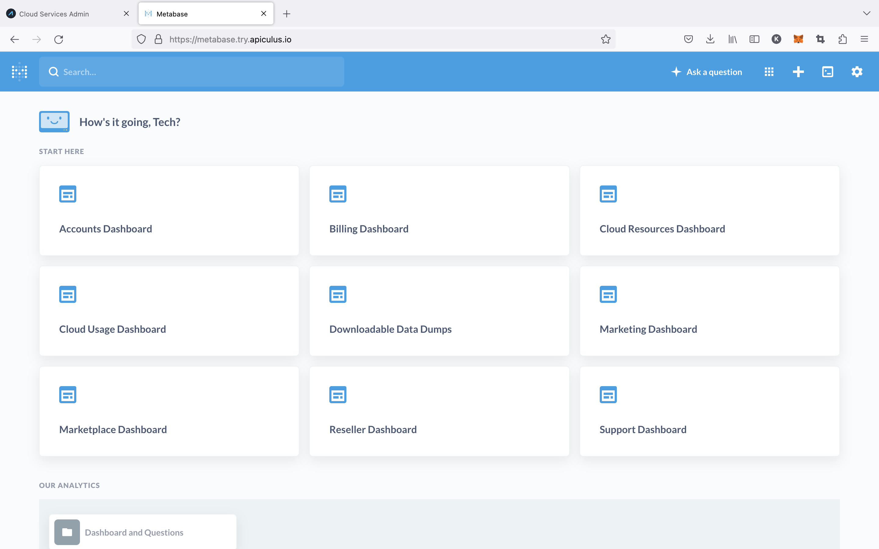 Metabase Business Intelligence Dashboards