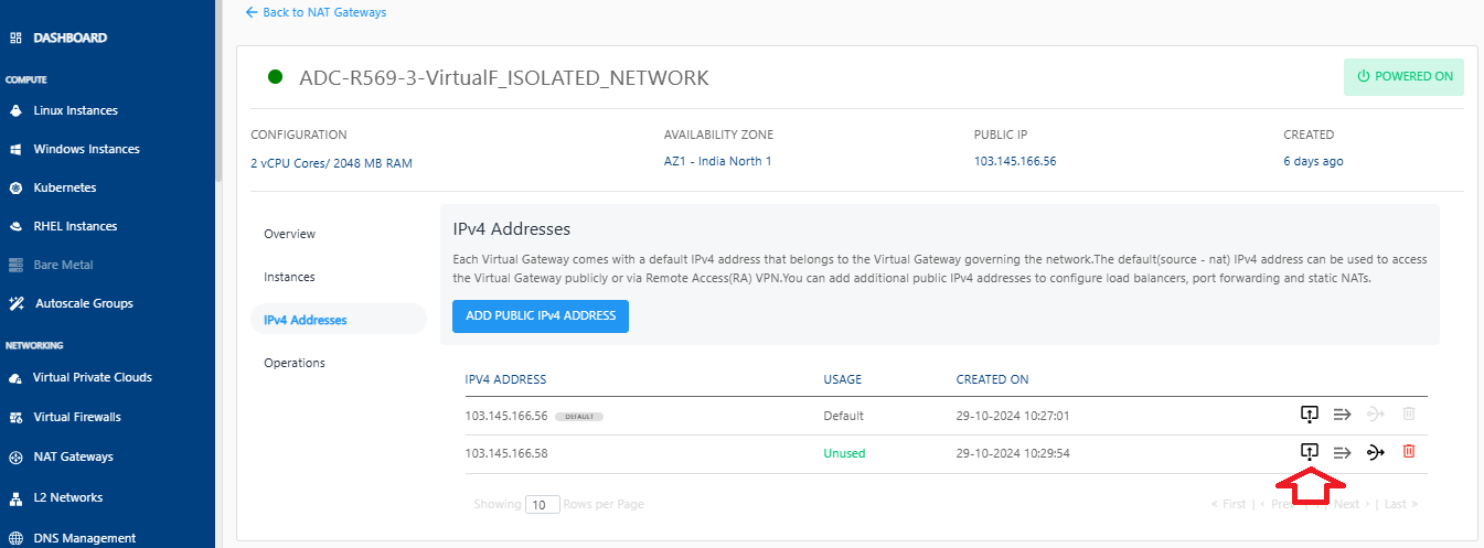 Manage NAT gateway