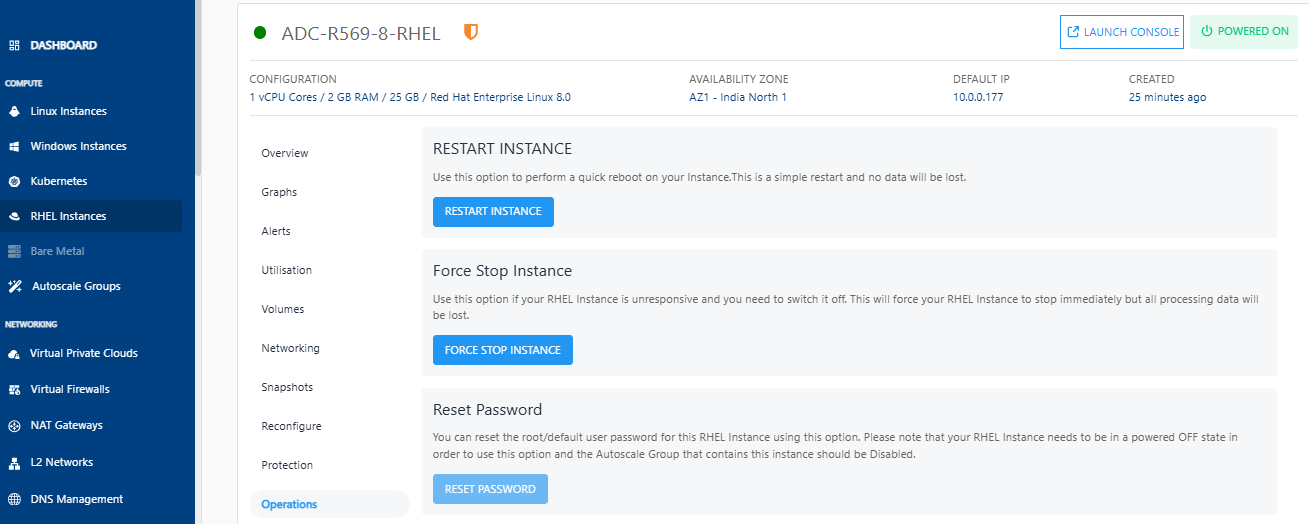 RHEL Instance Operations