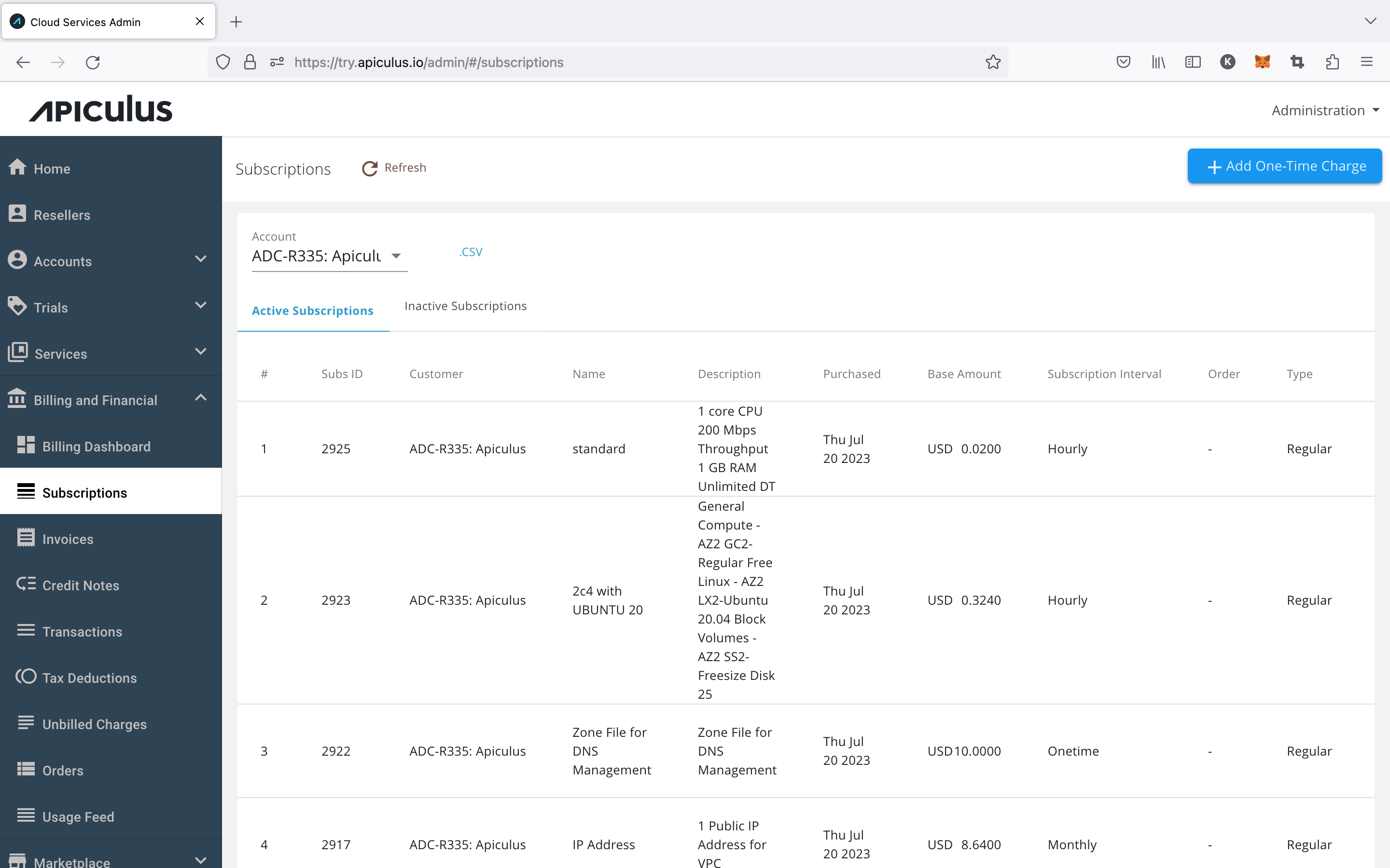 Billing and Financials Overview