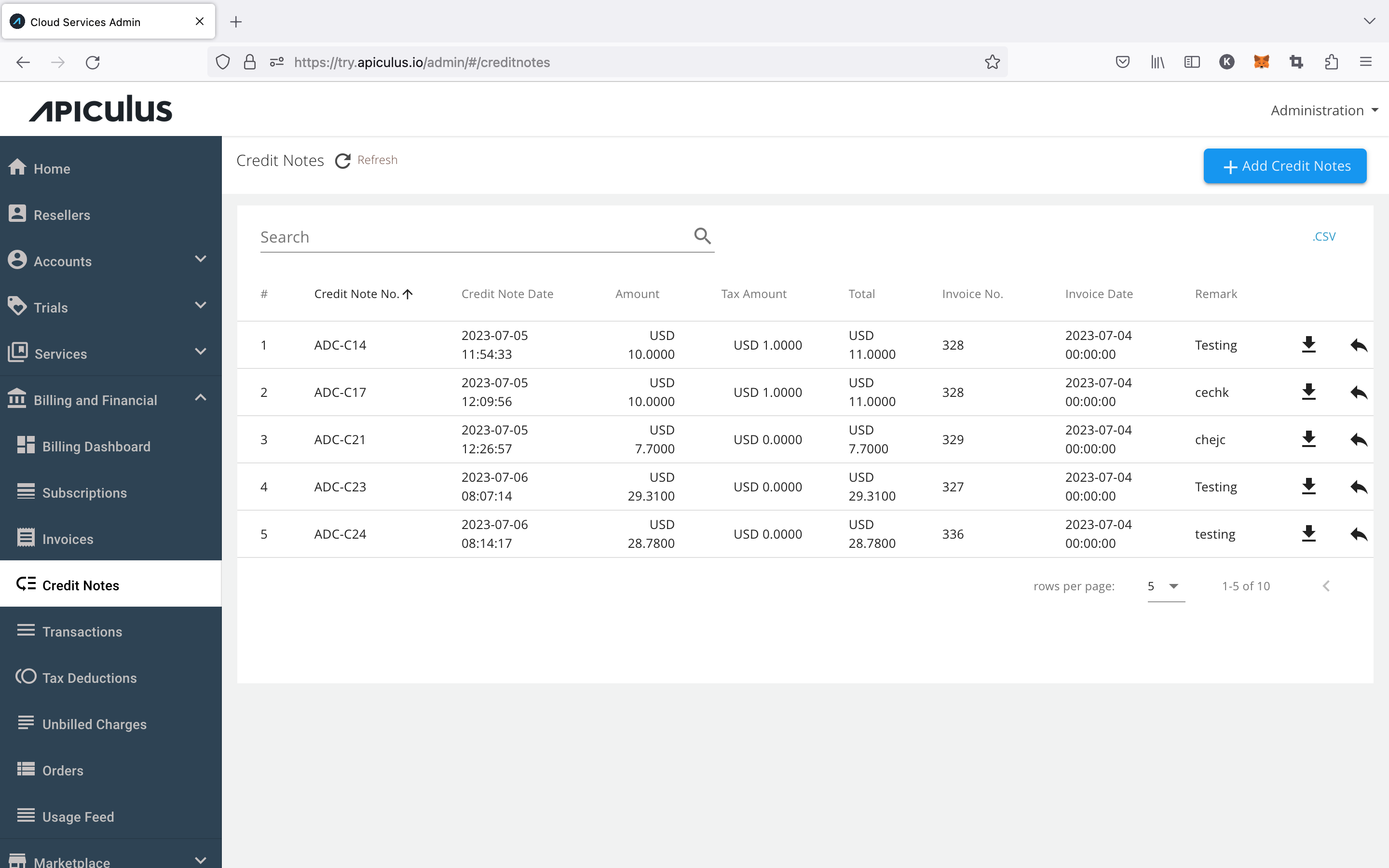 Billing and Financials Overview