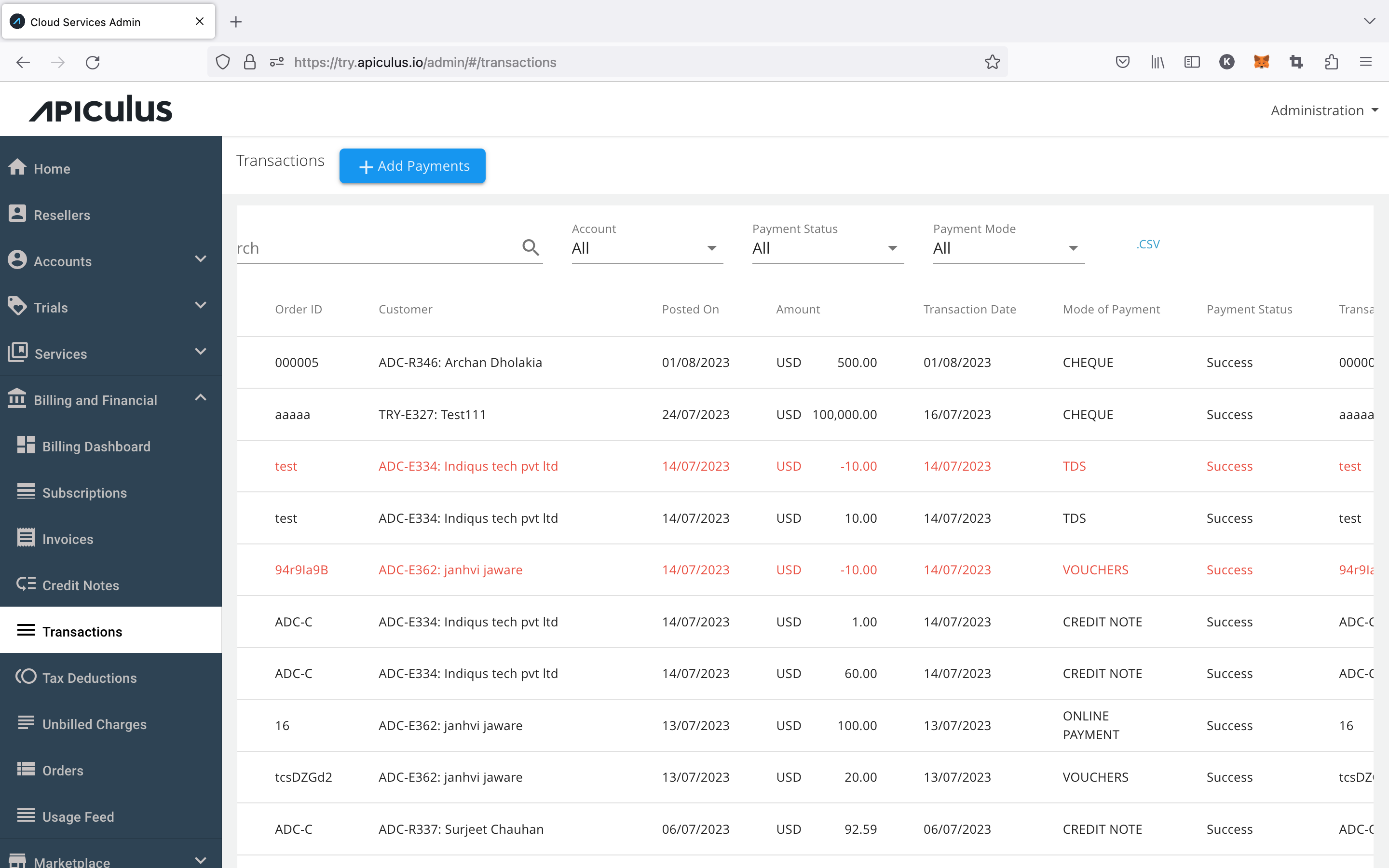 Billing and Financials Overview