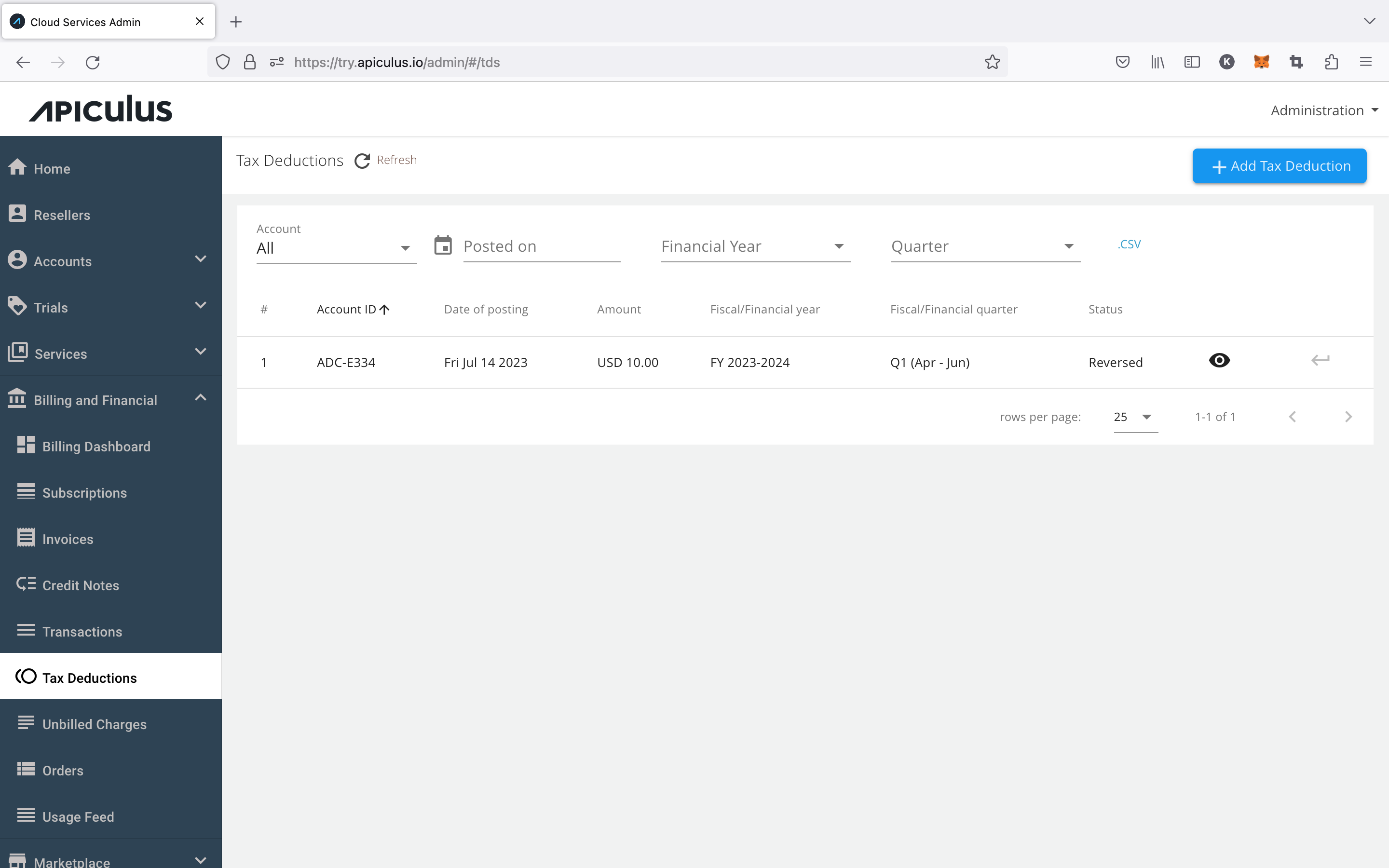 Billing and Financials Overview