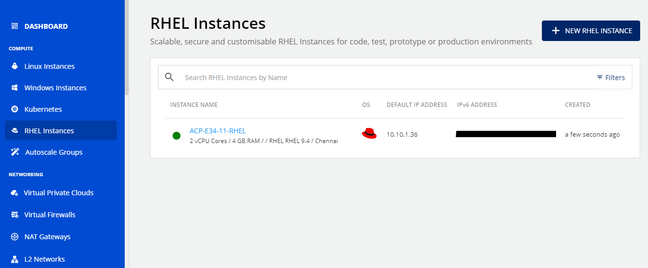 RHEL Instances