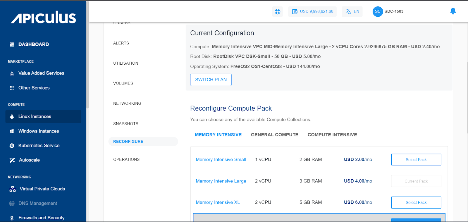 Reconfiguring Linux Instances