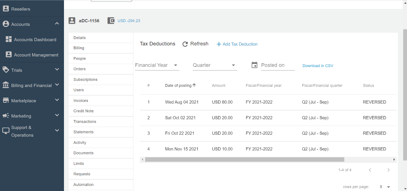 Recording Tax Deductions