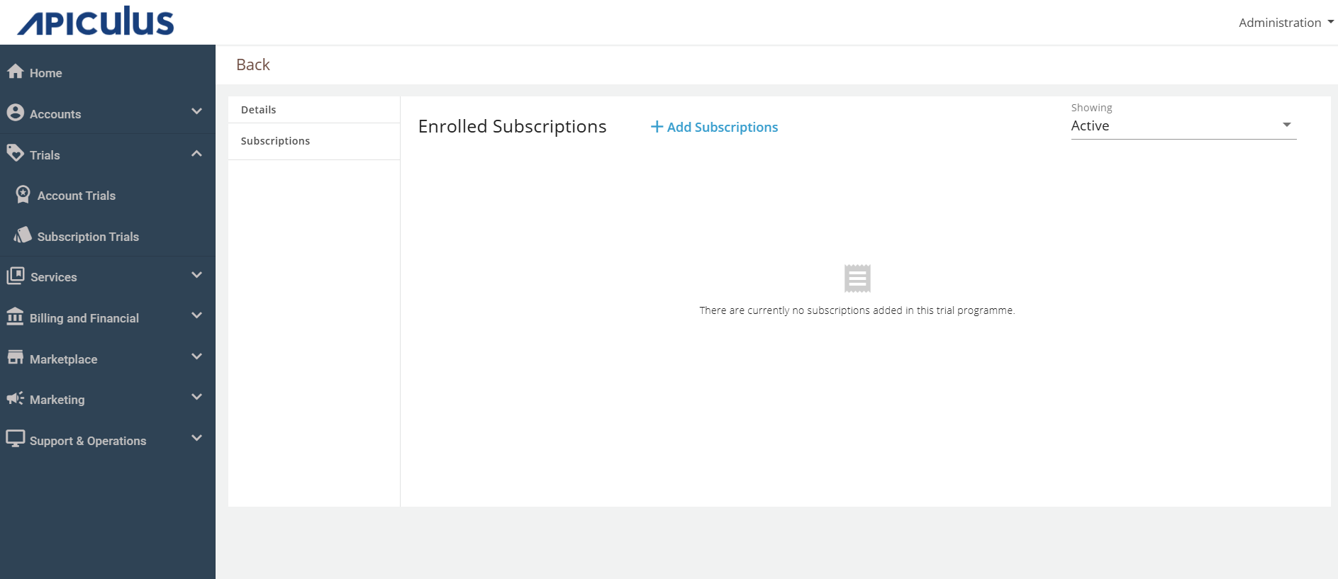 Working with Subscription Trials