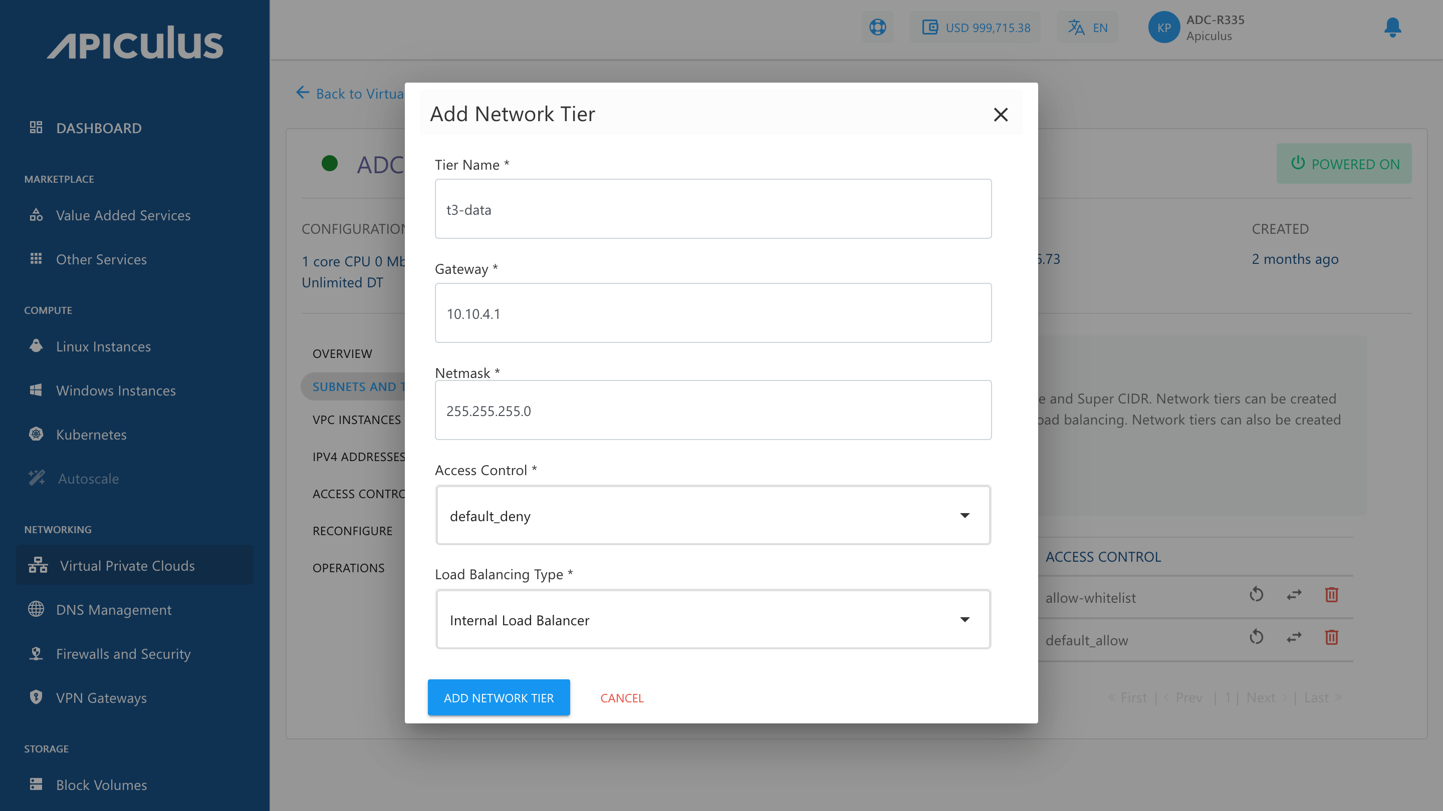 Creating VPC Subnets/Tiers