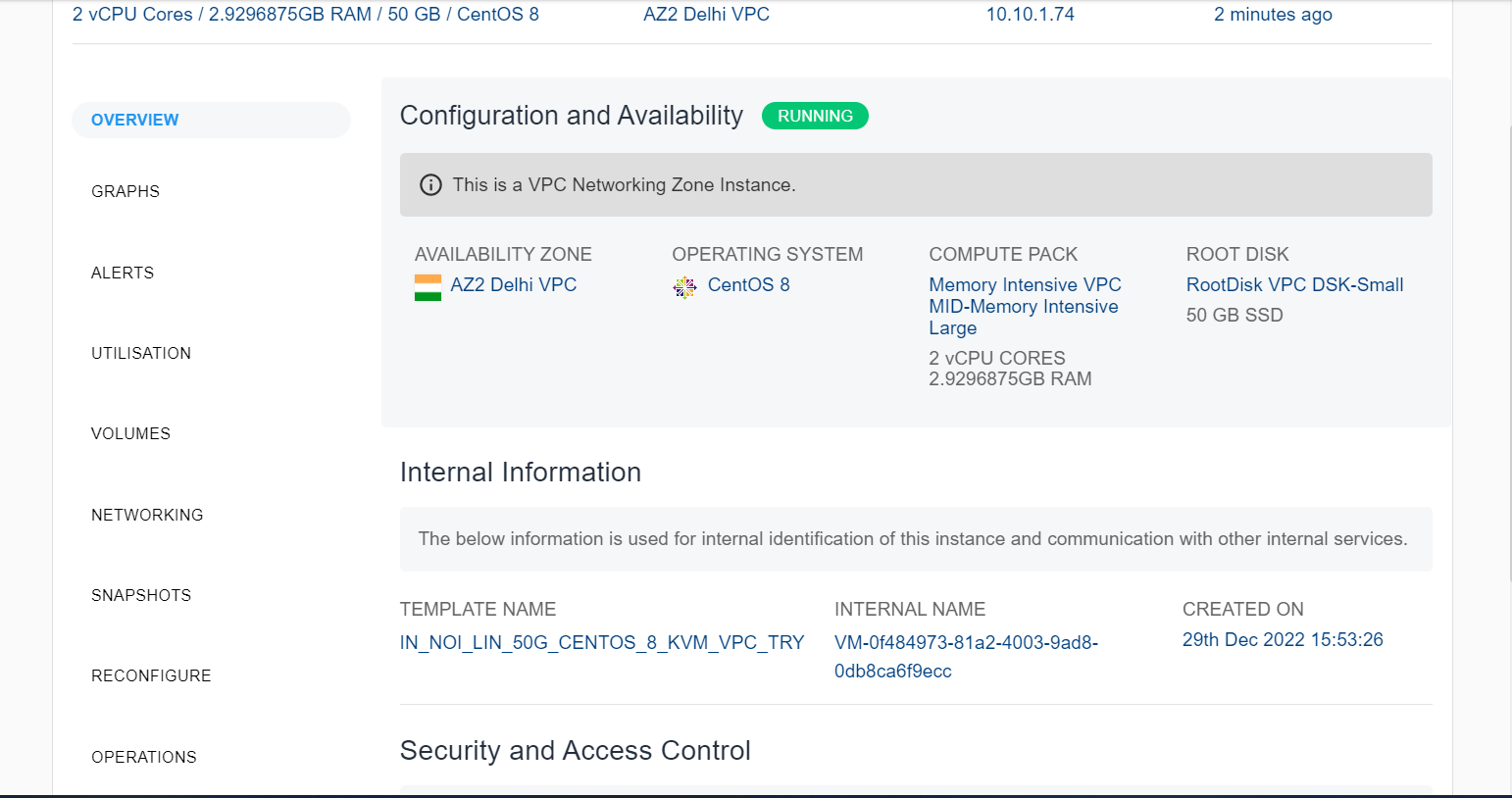 Viewing Details of Linux Instances