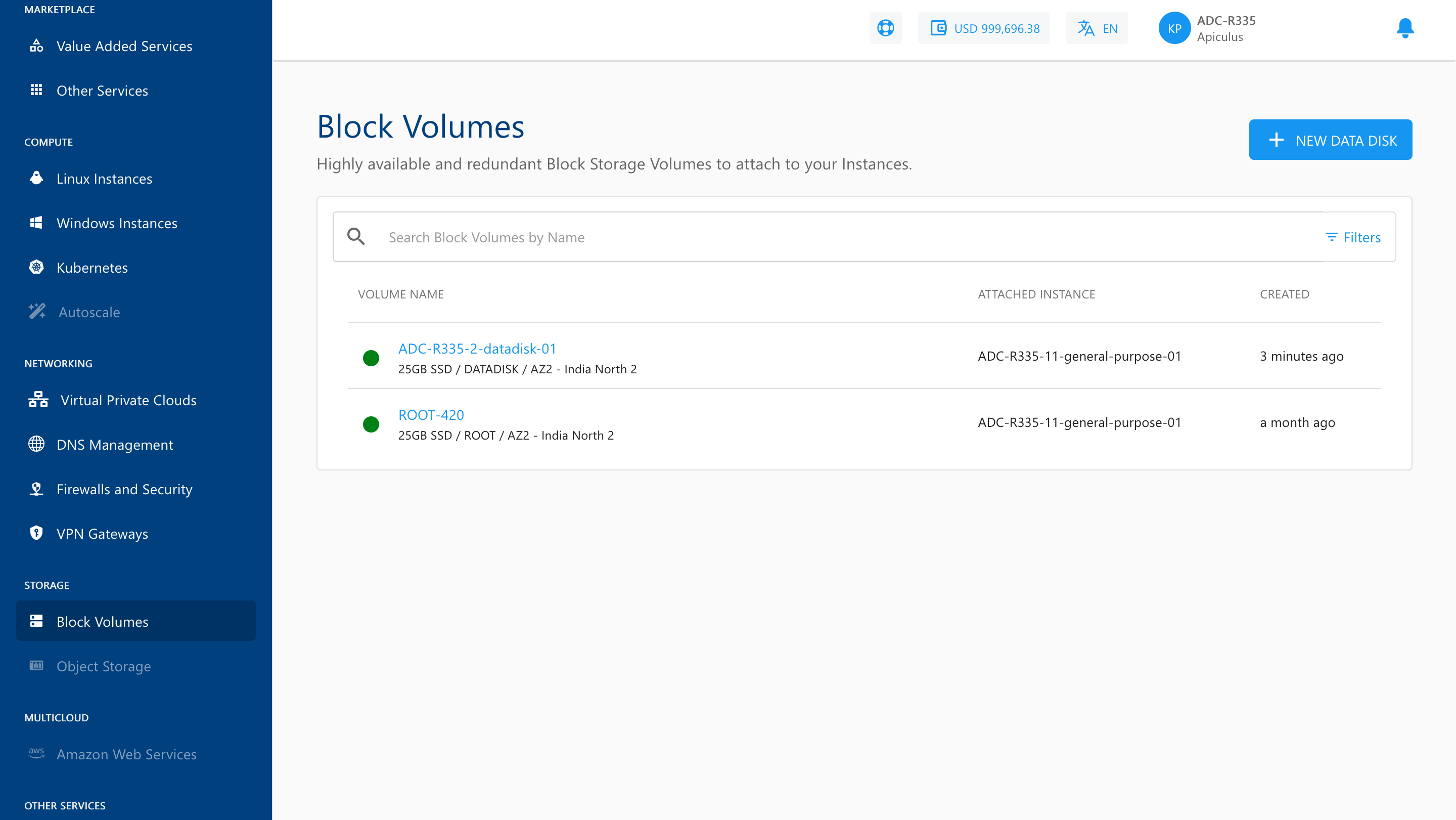 Working with Instance Volumes