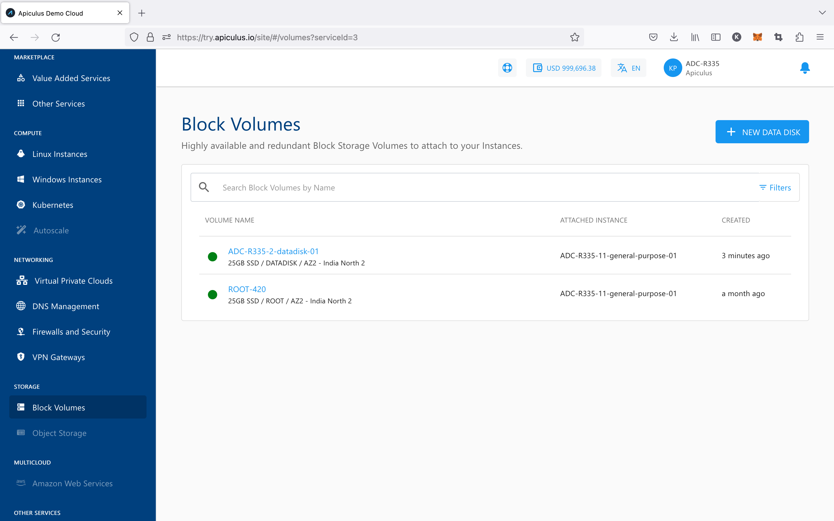 Working with Instance Volumes