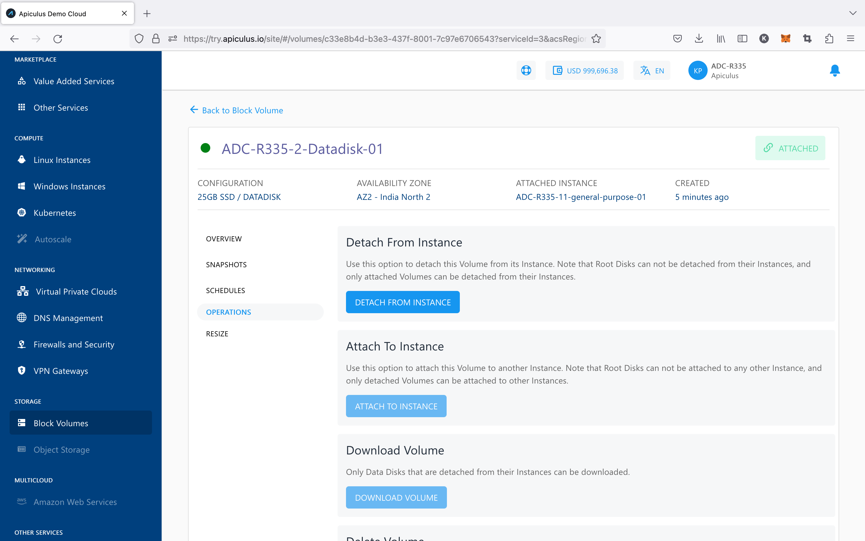 Working with Instance Volumes