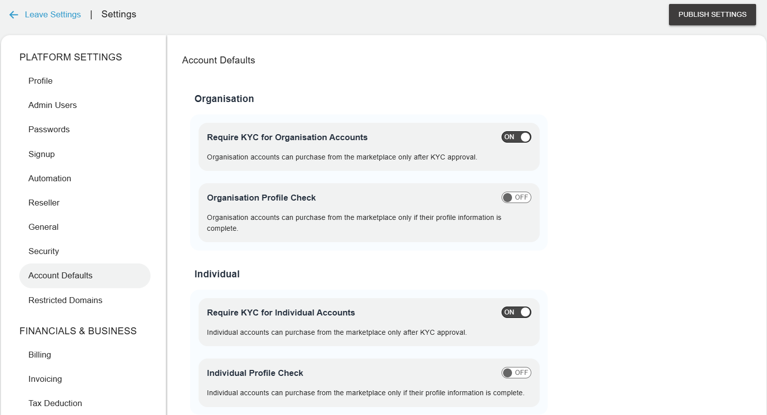 config account details