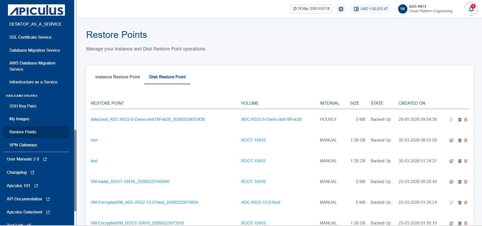 Managing Instance and Volume Snapshots