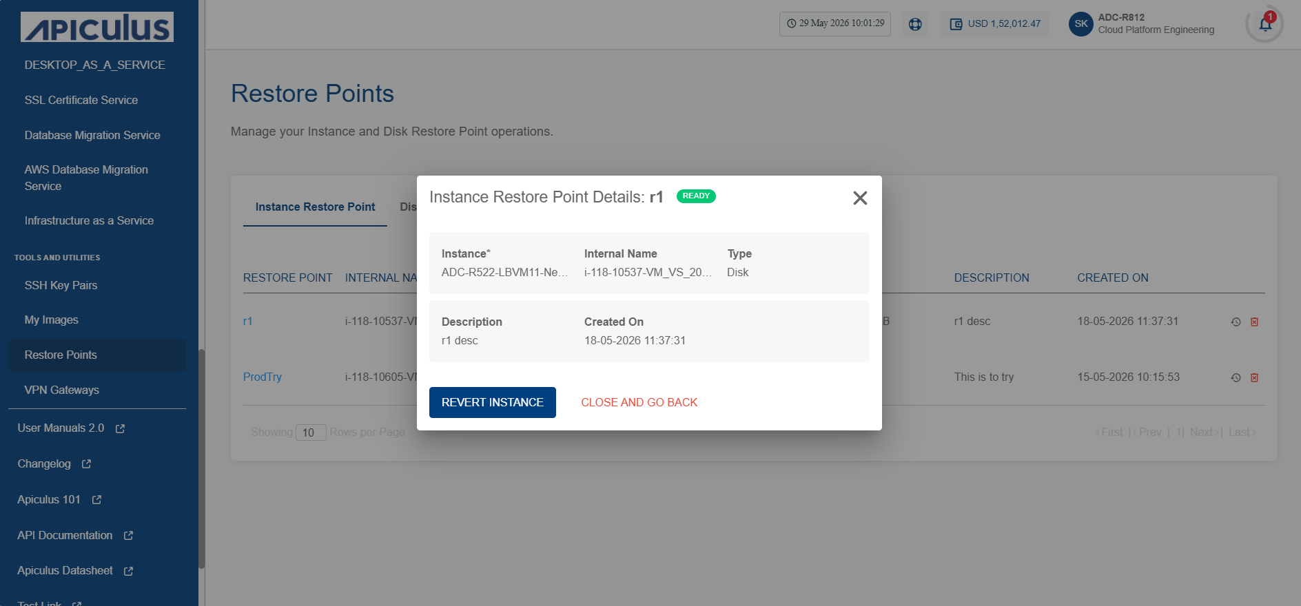Managing Instance and Volume Snapshots