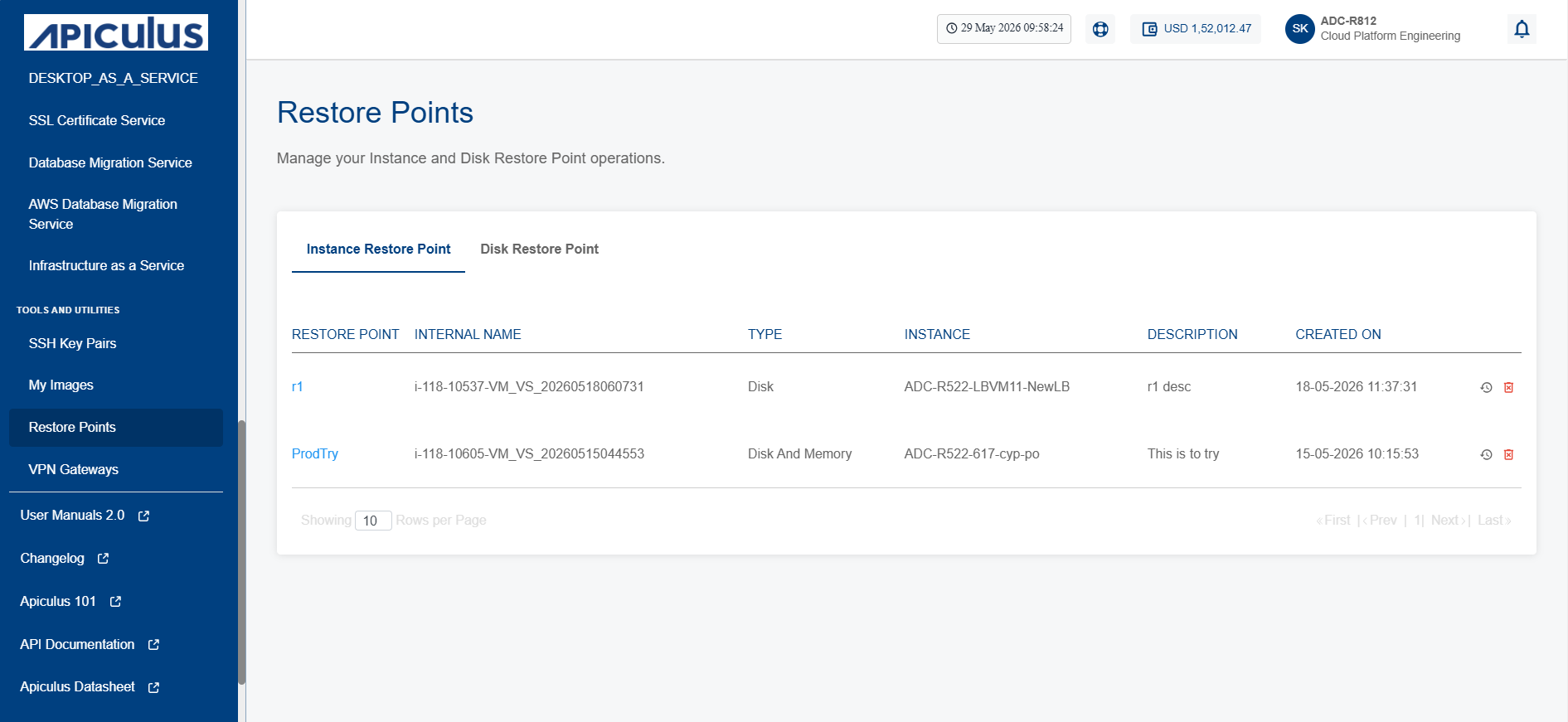Managing Instance and Volume Snapshots