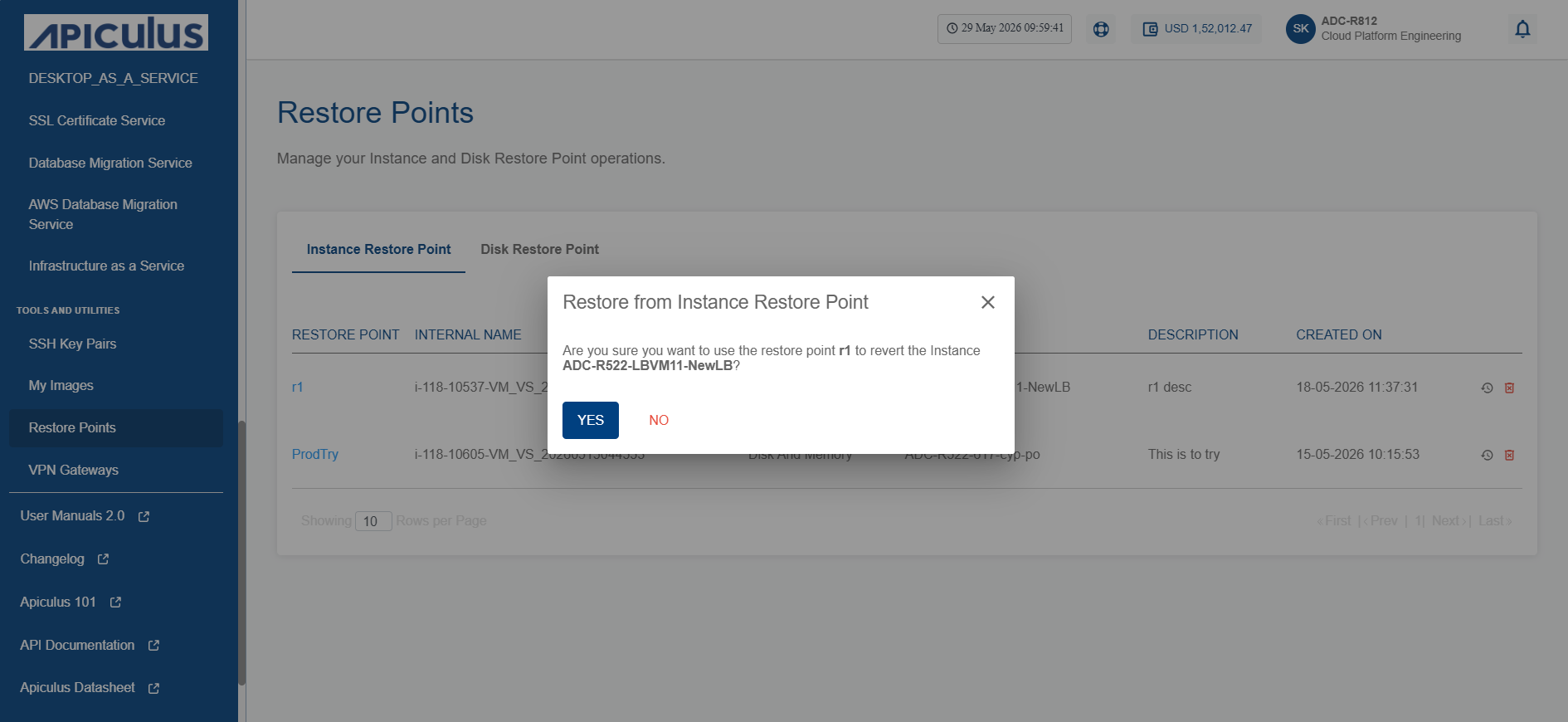 Managing Instance and Volume Snapshots